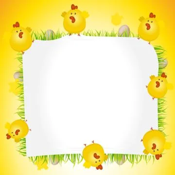 Holidays easter chicken poster イラスト素材