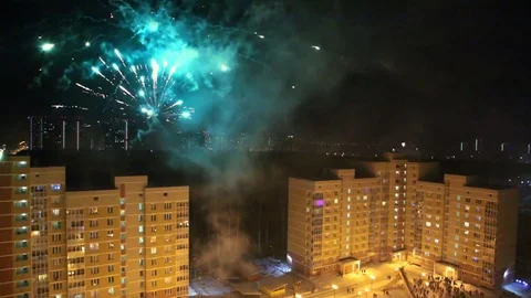 Holidays firework in closeup 库存影片 84219338