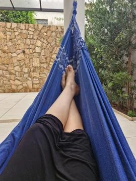 Holidays in hammock Foto stock