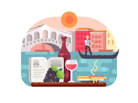 Holidays in italy Stock Illustration