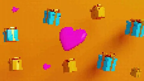 Holidays pixel art Stock Illustration