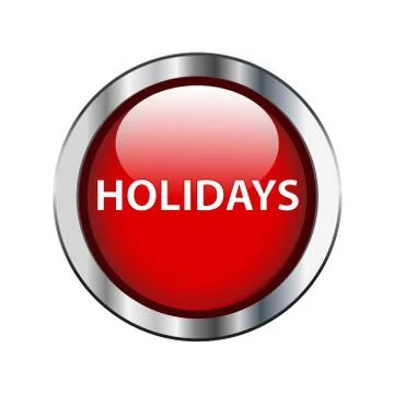 Holidays red button Stock Illustration