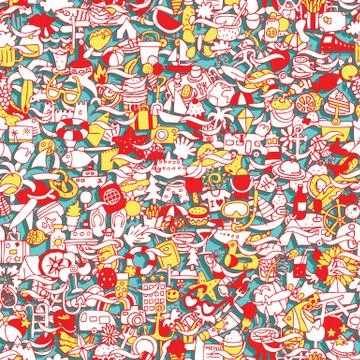Holidays seamless pattern Stock Illustration