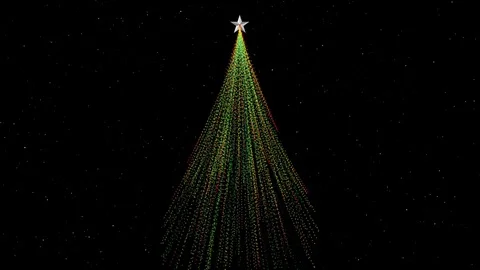 Holidays Tree With Blinking Lights Stock Footage 80893041