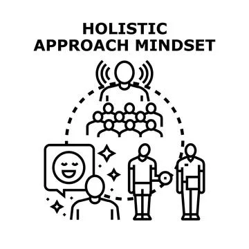 Holistic approach mindset for professional and personal development Illustrazione stock