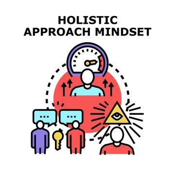 Holistic approach mindset vector illustration representing development Stock Illustration