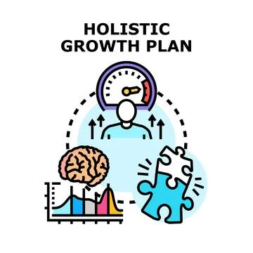 Holistic growth plan for personal development Illustrazione stock