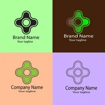 Holistic Harmony logo design Illustrazione stock