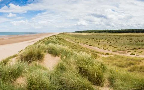 Holkham beach panorama Stock Photos