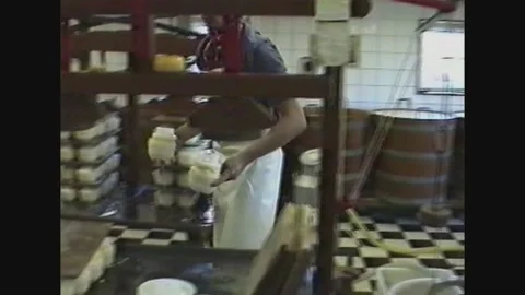 Holland 1989, Interior of a dairy Stock Footage 143971938