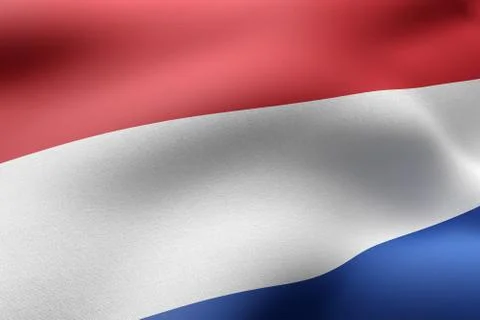 Holland 3d flag Stock Illustration