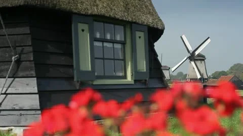 Holland, Amsterdam, windmill Stock Footage