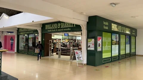 Holland &amp; Barrett Store, Upper Level, Whitgift Centre, Croydon, 4K Stock Footage 171408949