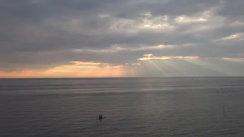 Holland Beach Sun rays HD Video stock 139215144