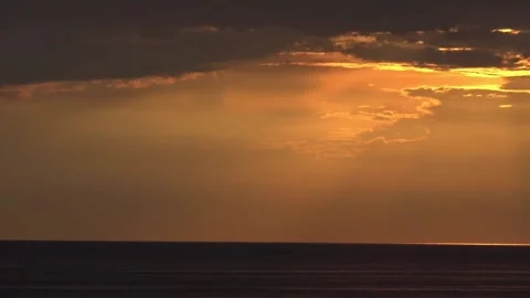 Holland Beach Sunset rays 2t HD Video stock 139215412