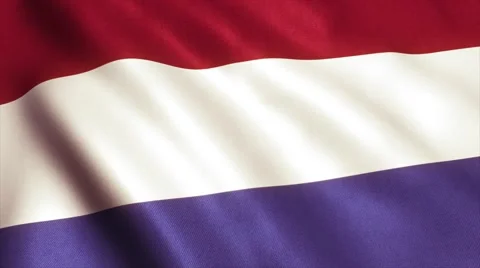 Holland Flag Loop Video Animation 4K Stock Footage 68049688