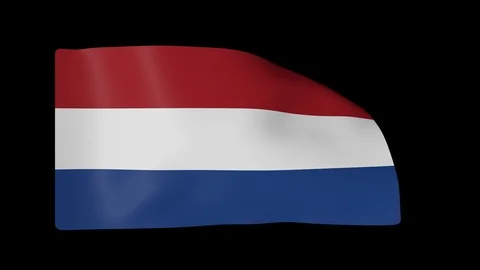 Holland Full Flag plus Alpha Channel 库存影片 87241316