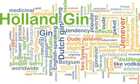 Holland gin background concept Stock Illustration