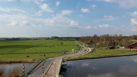 Holland nice view and sky Stock Footage 152946076