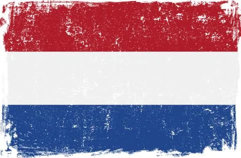 Holland Vector Flag on White Stock Illustration