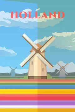 Holland. Vector poster. Stock Illustration