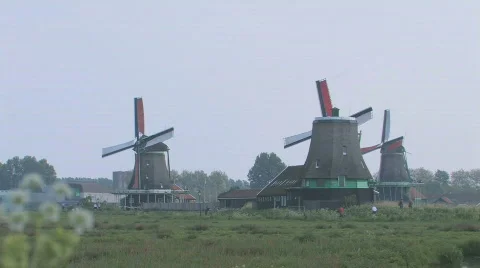 Holland windmill Stock-Footage 649374