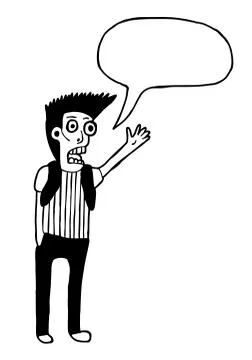 Holler boy Stock Illustration