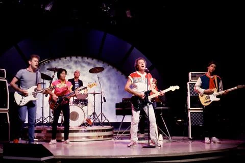 The Hollies perform on the TV show "Solid Gold".1983 Credit: Ron Wolfson / Stock Photos