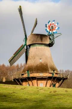 Hollingstedter windmill 写真素材
