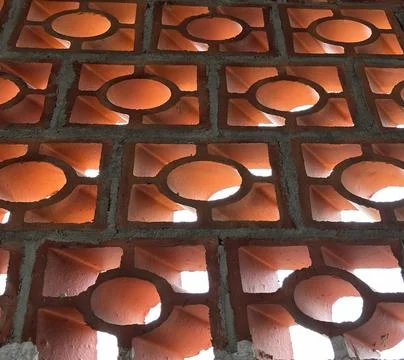 Hollow brick pattern Foto stock