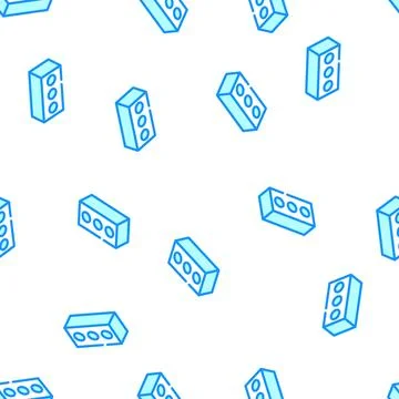 Hollow brick vector seamless pattern Illustrazione stock