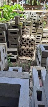 Hollow bricks Foto stock