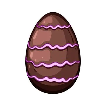 Hollow chocolate egg cartoon vector illustration Stock Illustration