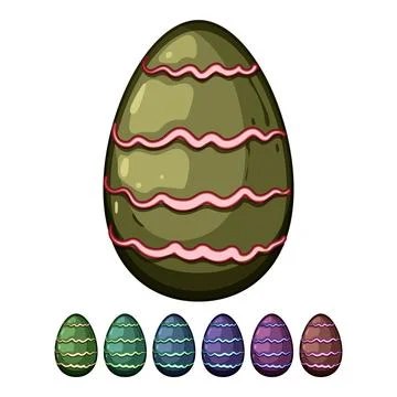 Hollow chocolate egg cartoon vector graphic Stock Illustration