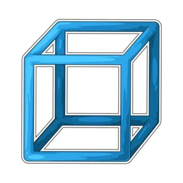 Hollow cube illustration Stock Illustration