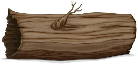 Hollow log Illustrazione stock