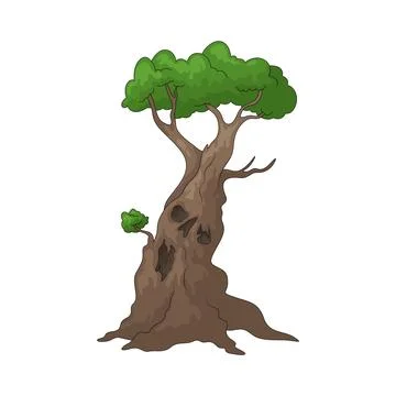 Hollow tree illustration 스톡 일러스트