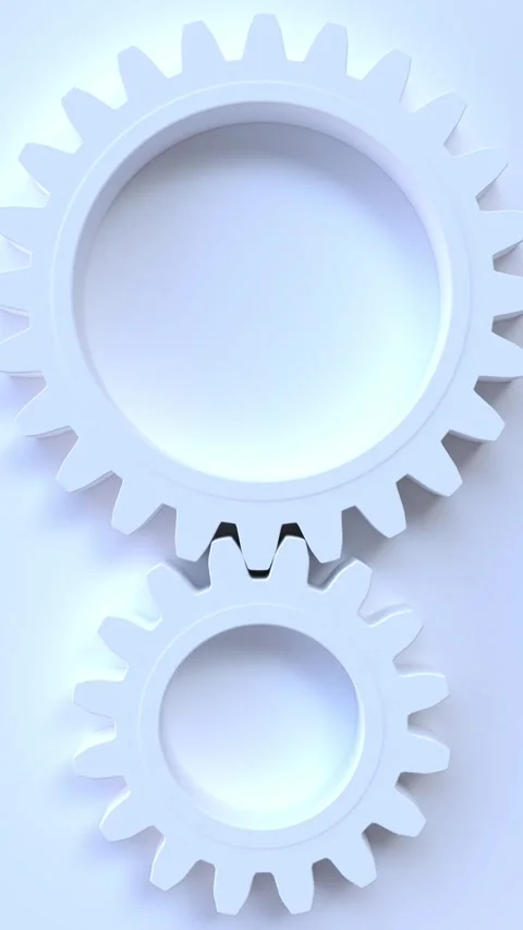 Hollowed Gears - Vertical Stack Stock Footage 344035927