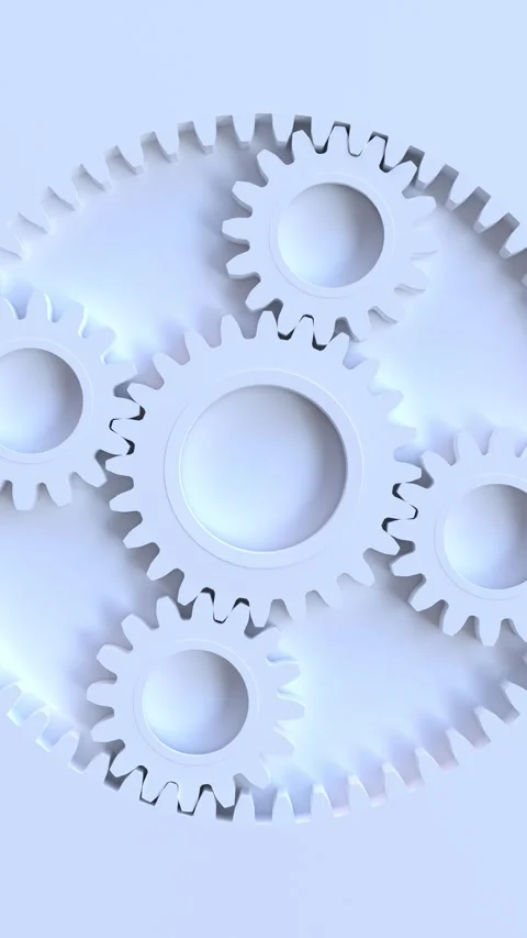 Hollowed Planetary Gears Stock Footage 344035873