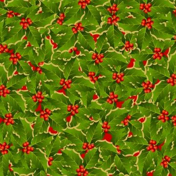 Holly background Stock Illustration