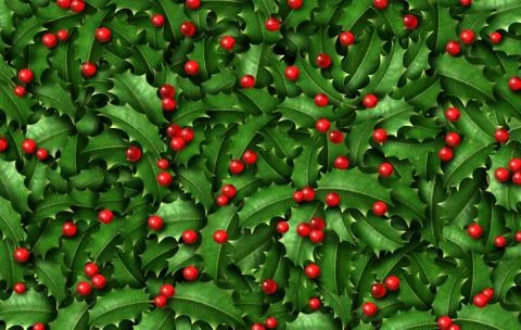 Holly Background Stock Illustration