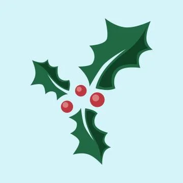Holly with berries Stock Illustration