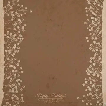 Holly berry borders Stock Illustration