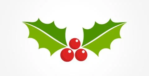 Holly berry Christmas icon. Element for design. Vector illustration Stock Illustration