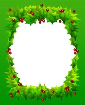 Holly frame Stock Illustration