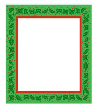 Holly frame Stock Illustration