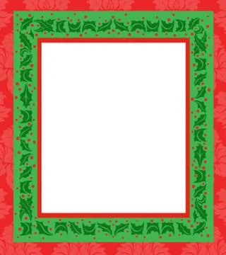 Holly frame Stock Illustration