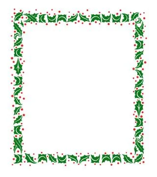 Holly frame Stock Illustration