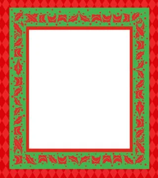 Holly frame Stock Illustration