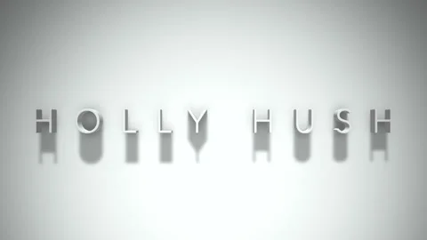 Holly Hush 3D title animation with shadows on a white background Stock Footage 296000929